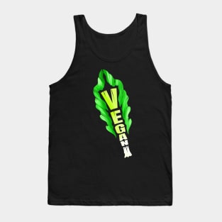 Vegan Lettuce Leaf For Vegetarian And Veganism - Go Vegan Tank Top